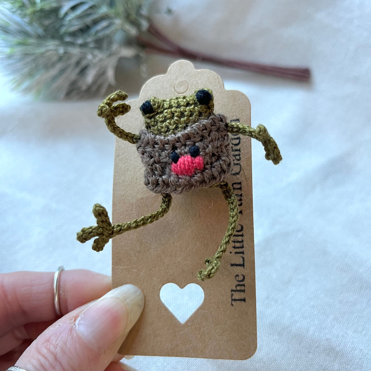Frog brooch Christmas jumper