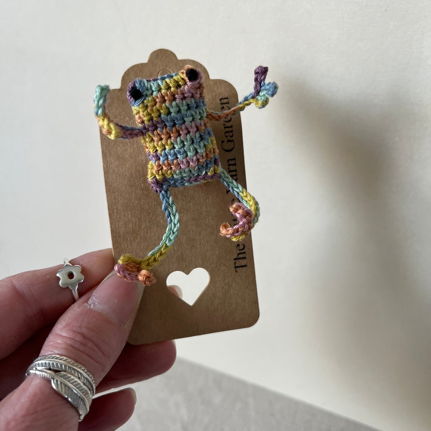 Rainbow frog brooch