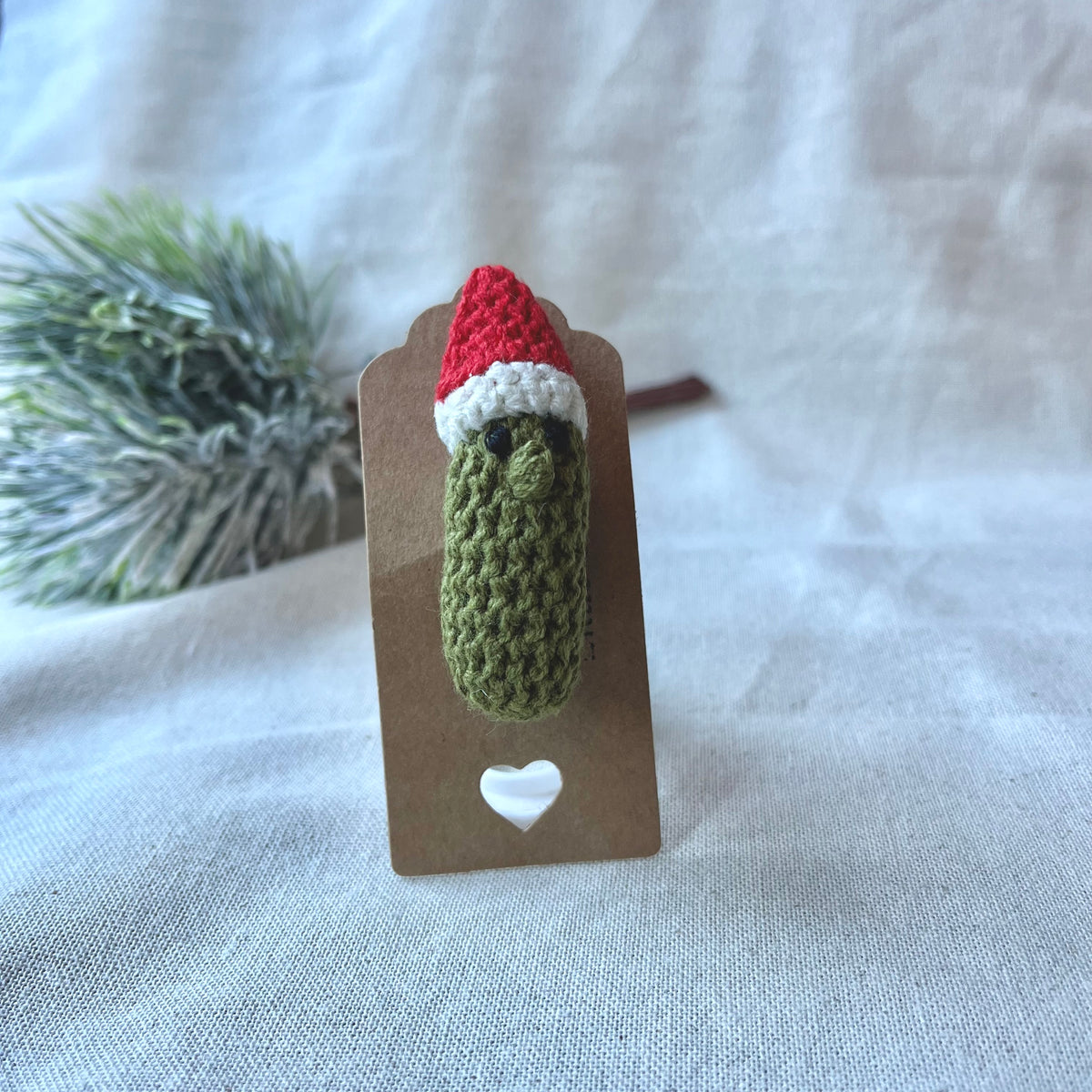 Christmas pickle brooch