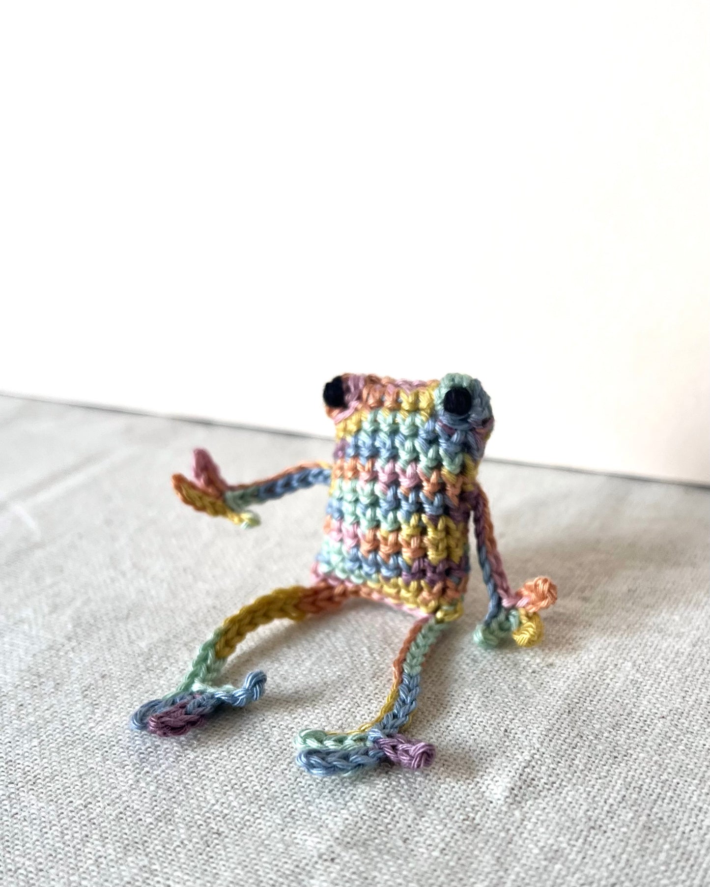 Rainbow frog brooch