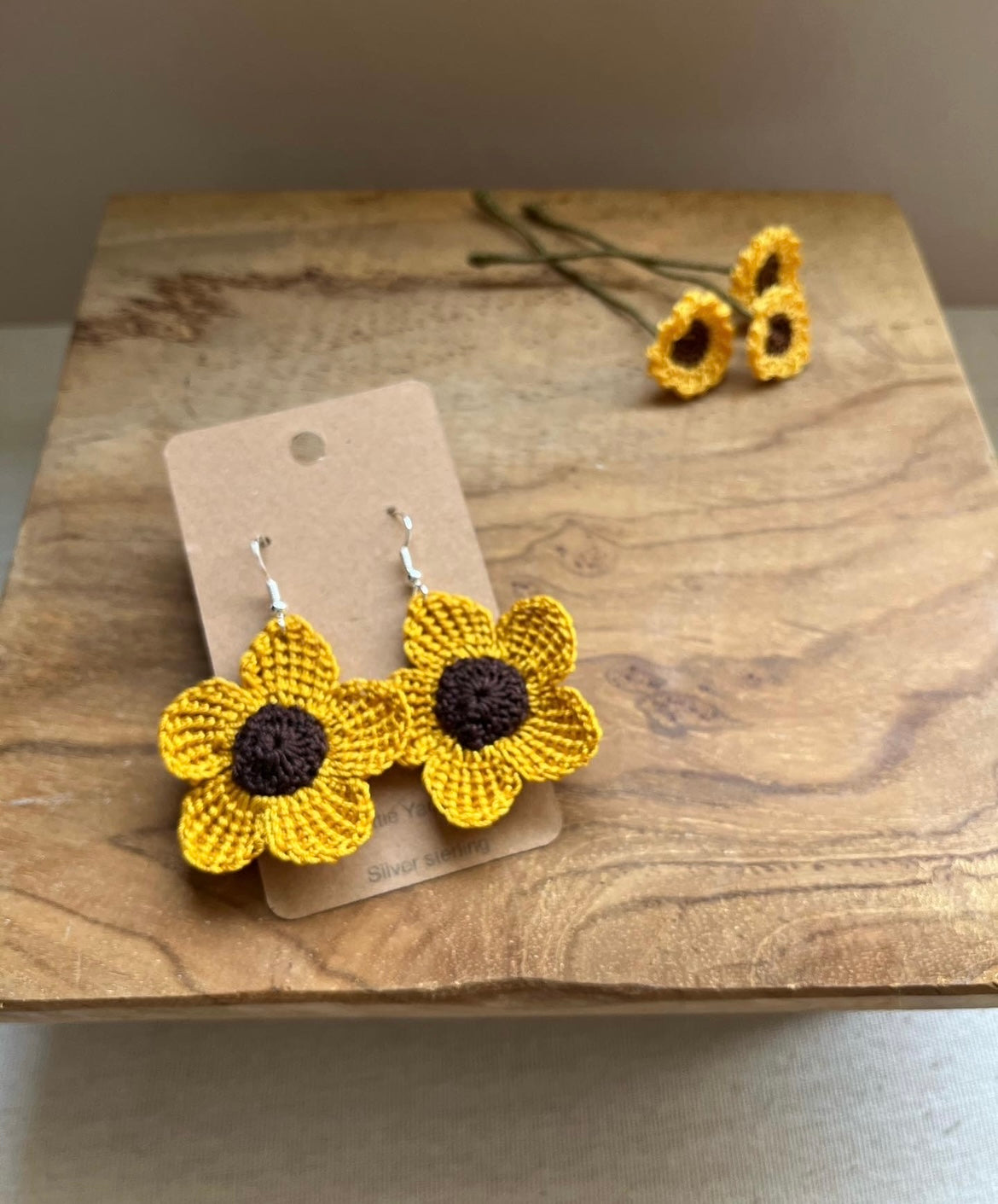 Sunflower earrings